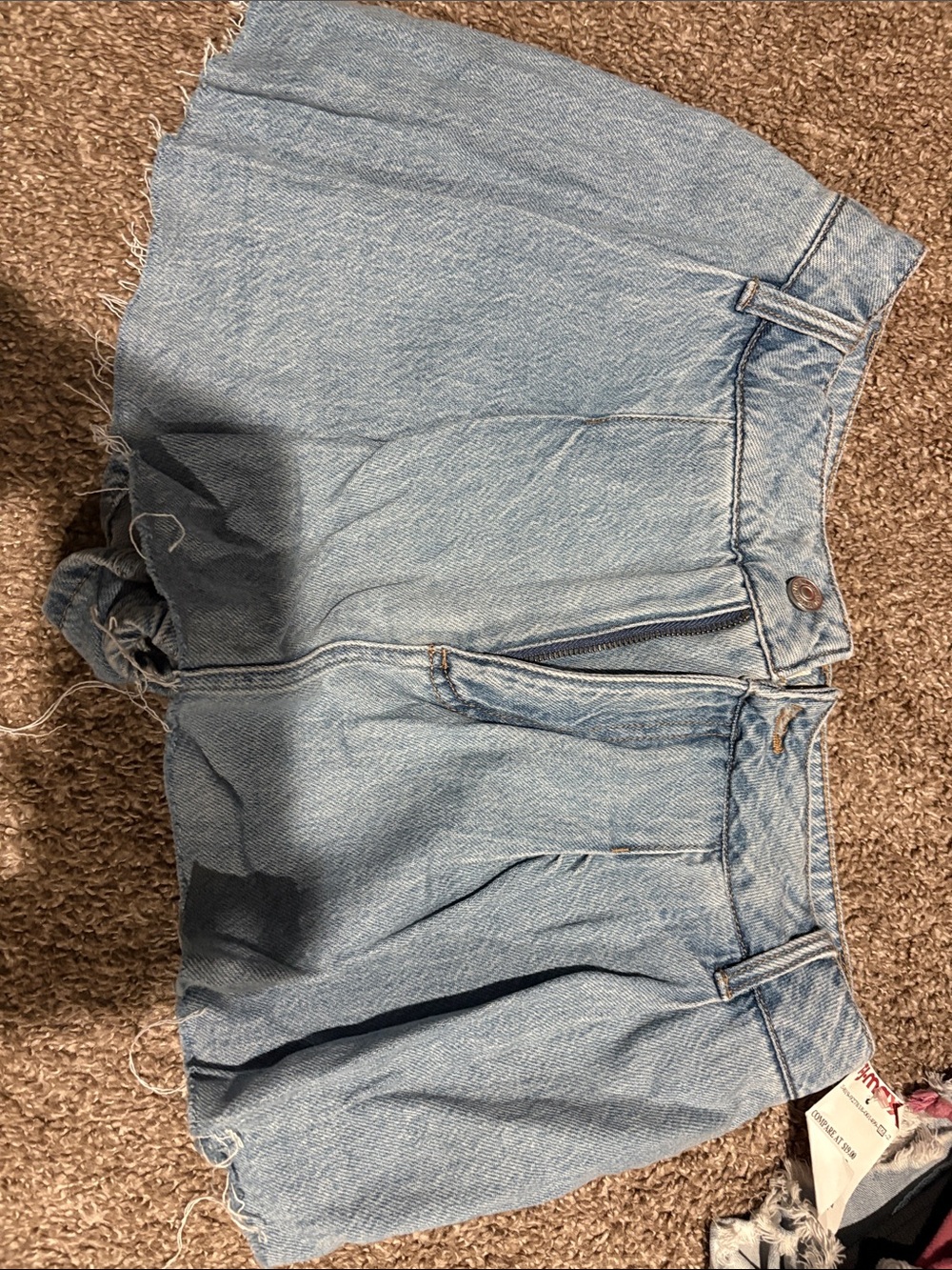 T.J.Maxx Light Blue Denim Jean Shorts with Frayed Hem